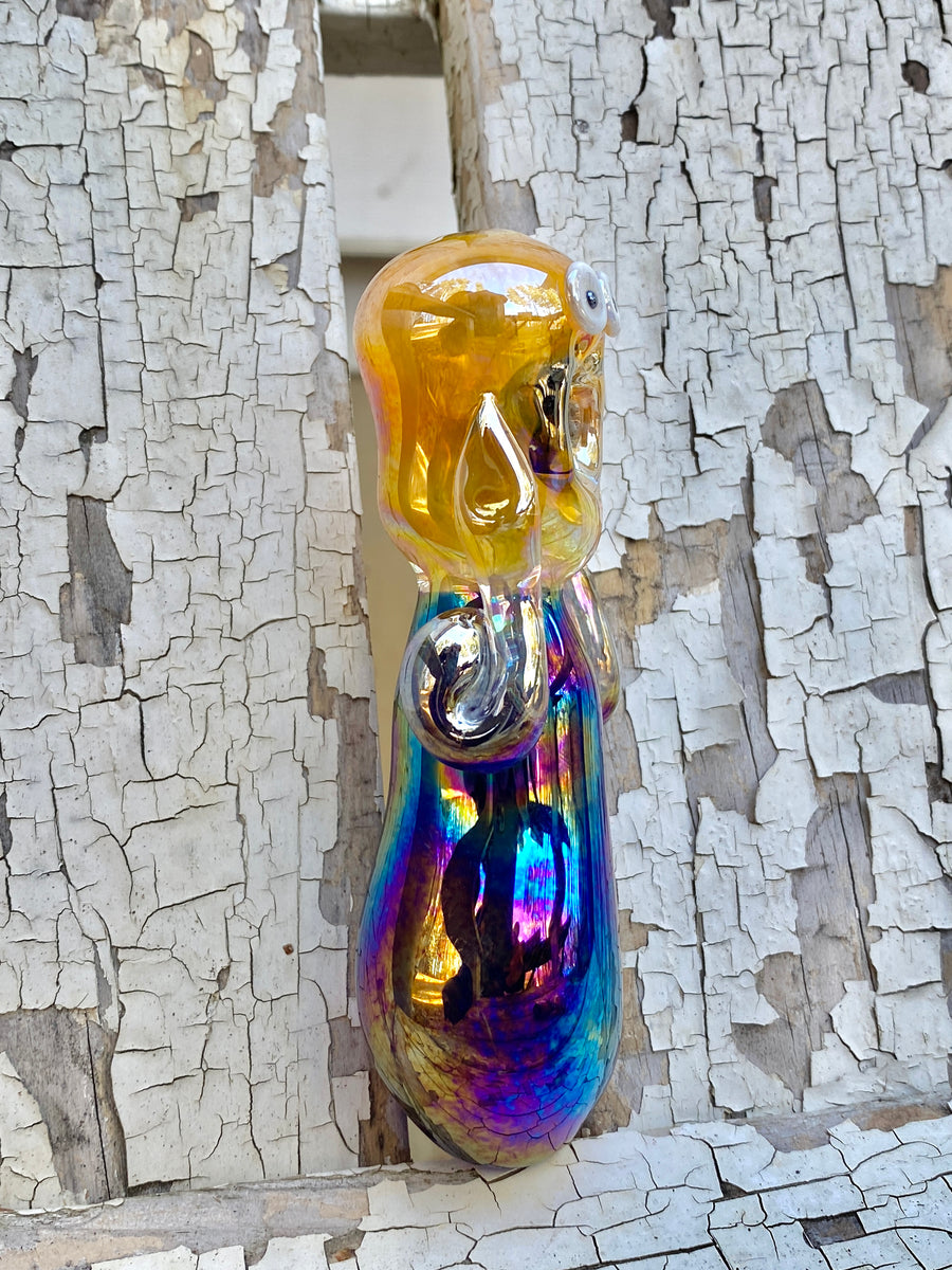 Glass The Scream Pipe, Hand Blown Pipe, HP139M – Apollo Glassworks