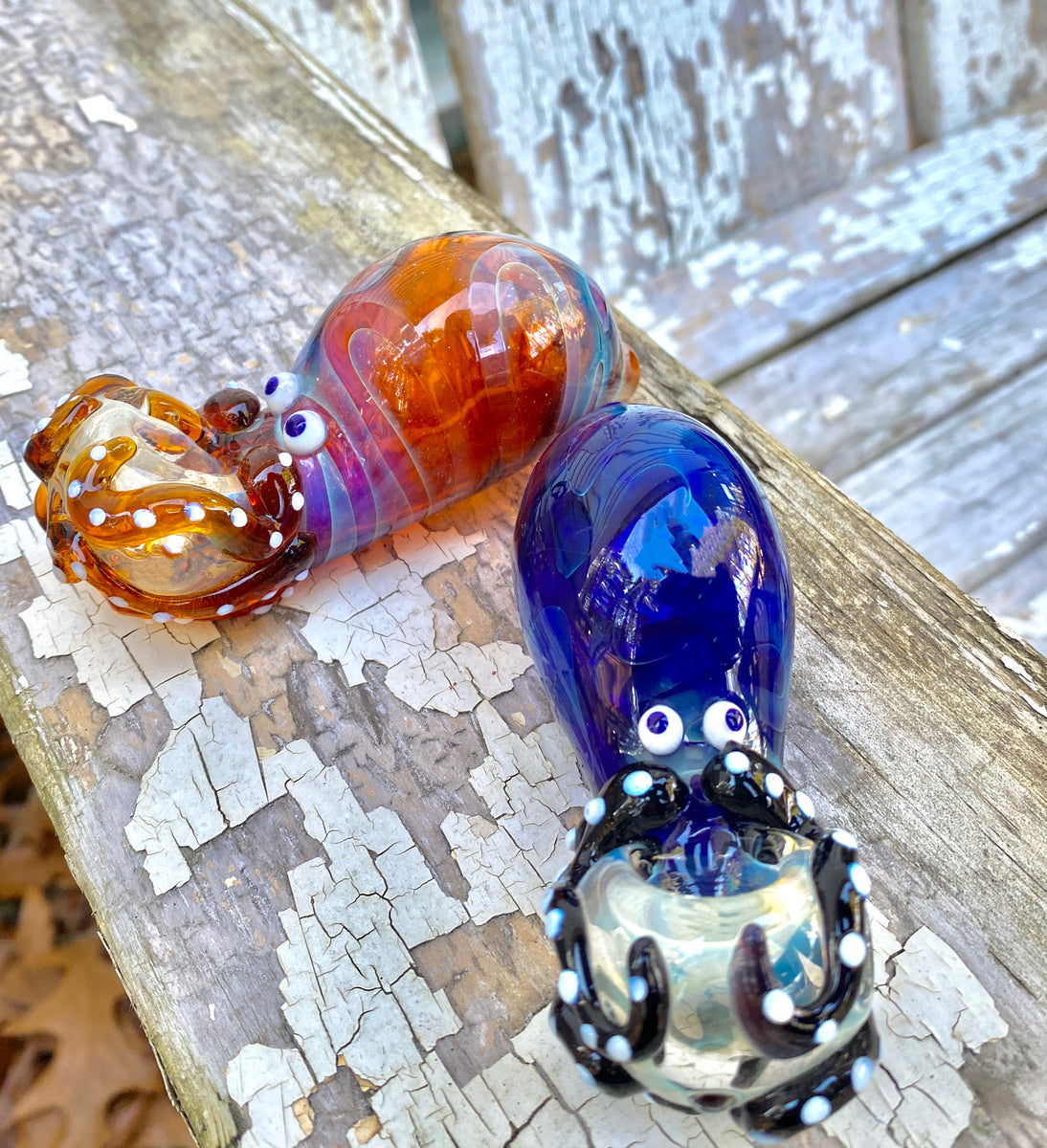 Glass Octopus Pipe, Hand Blown Pipe, QQ204-OP – Apollo Glassworks