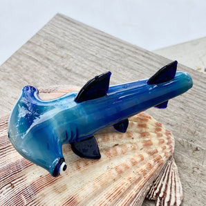 Glass Hammerhead Shark Pipe, Hand Blown Pipe, HP306