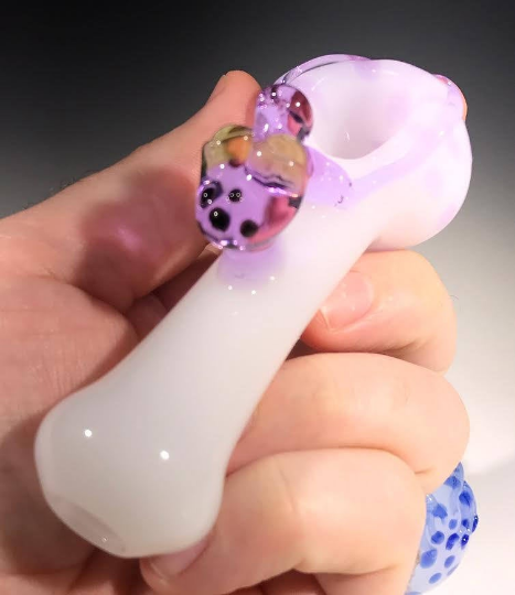 Glass UV Alien Pipe, Glass Smoking Pipe, Hand Blown Pipe, Glass Pipe G –  Apollo Glassworks