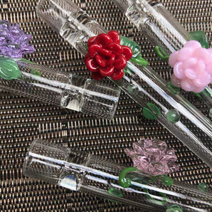 One-hitter Chillum with Rose-L412/L312-RO