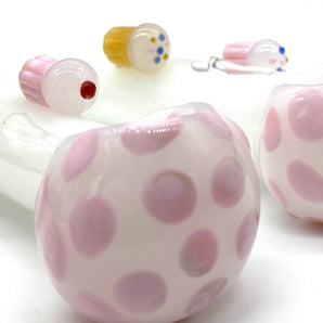 Glass Cupcake Pipe, Hand Blown Pipe, QQ201-CC