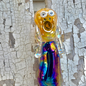 Glass The Scream Pipe, Hand Blown Pipe, HP139M