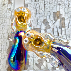 Glass The Scream Pipe, Hand Blown Pipe, HP139M