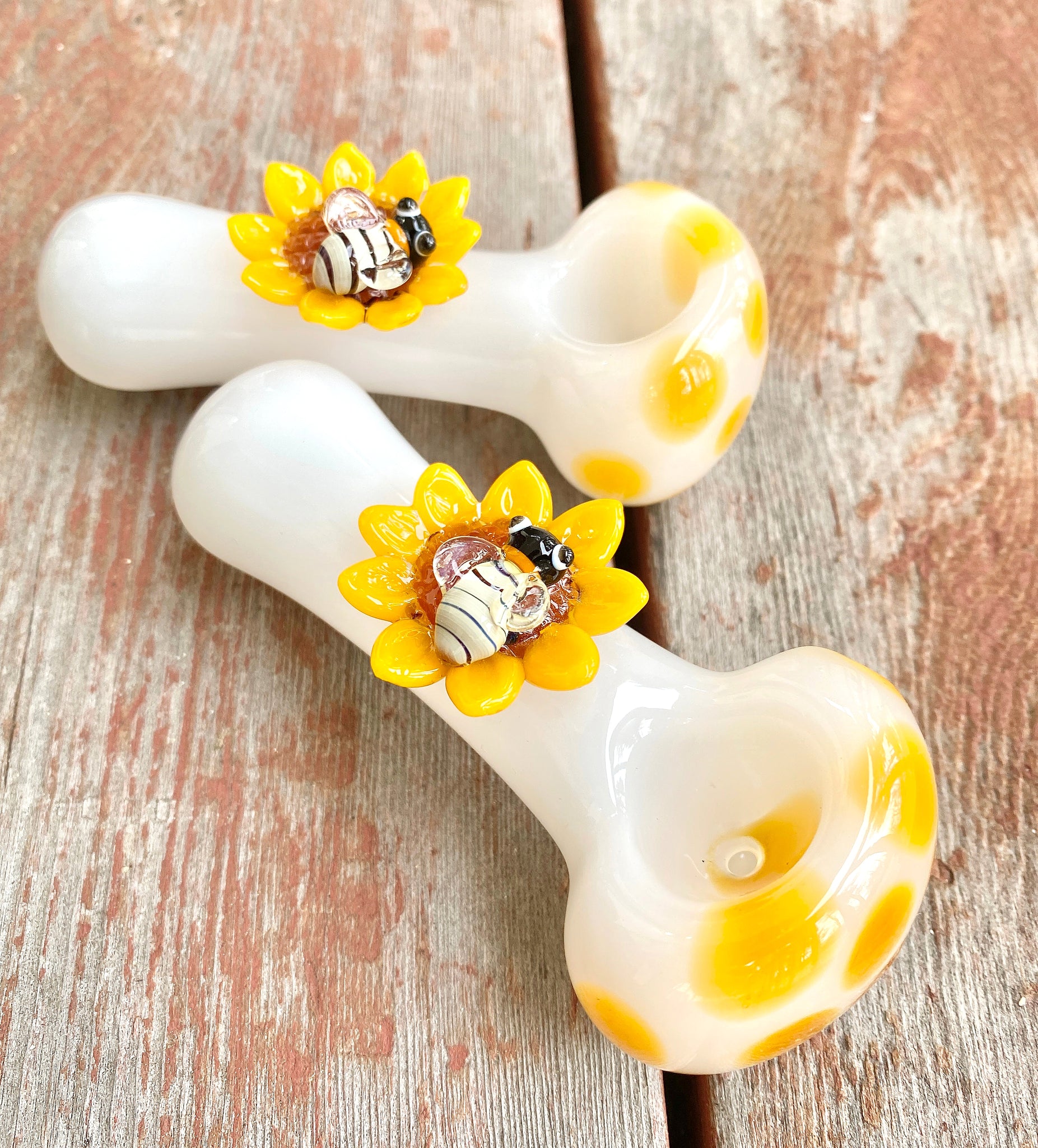 Flower Glass Spoon Pipe Hand Pipe