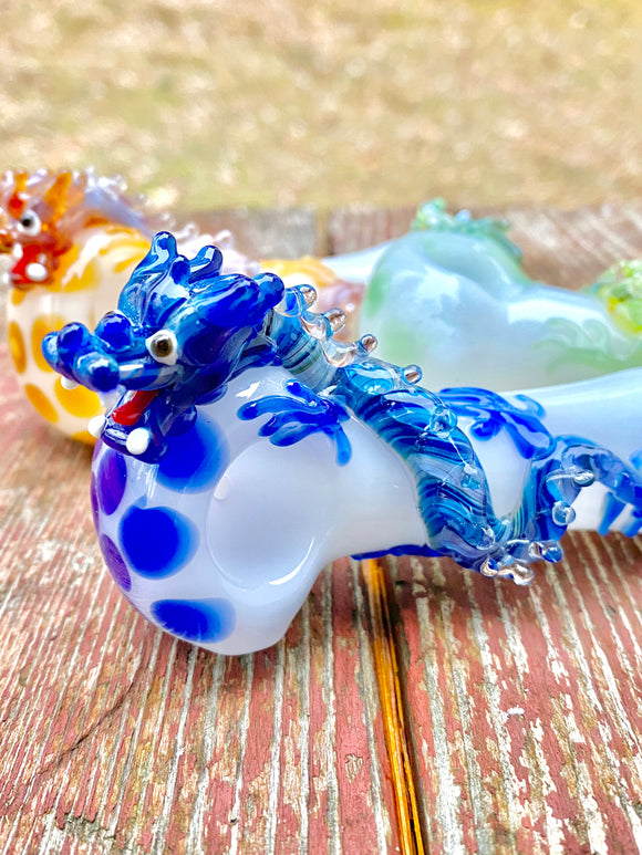 Glass Smoking Pipe Rose, Glass Smoking Pipe, Hand Blown Pipe, Glass Pi –  Apollo Glassworks