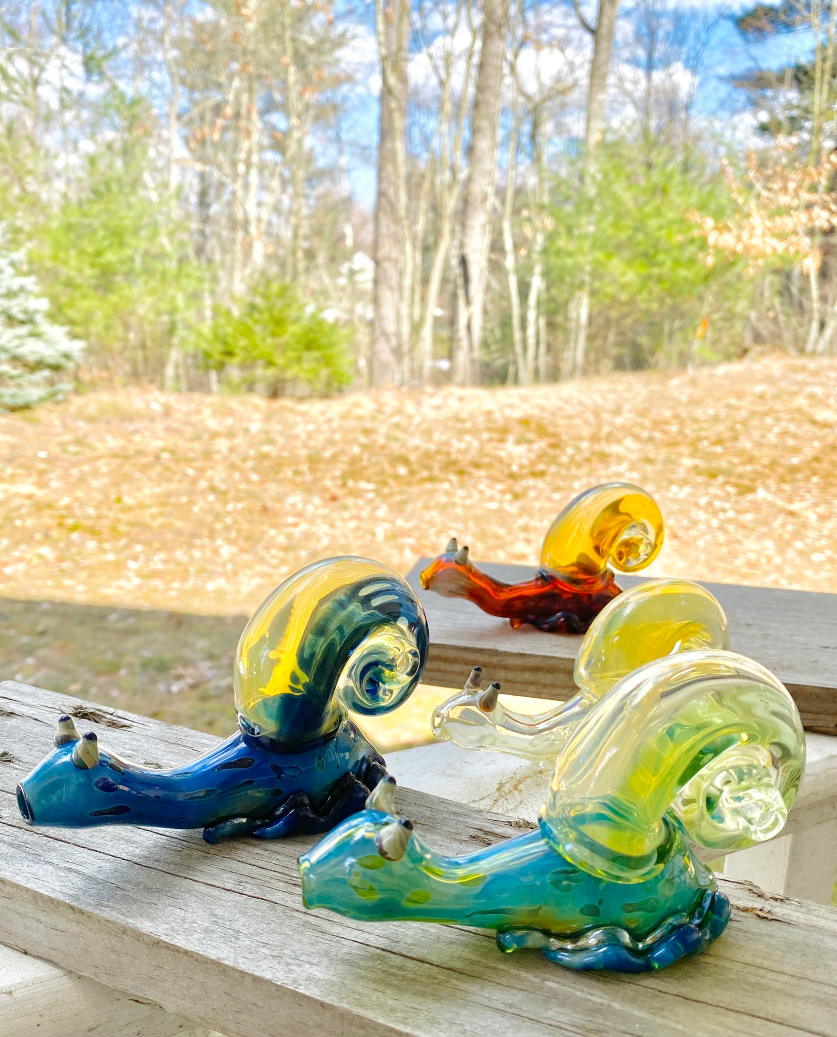 Glass Snail pipe, hand made pipe , HP051 – Apollo Glassworks