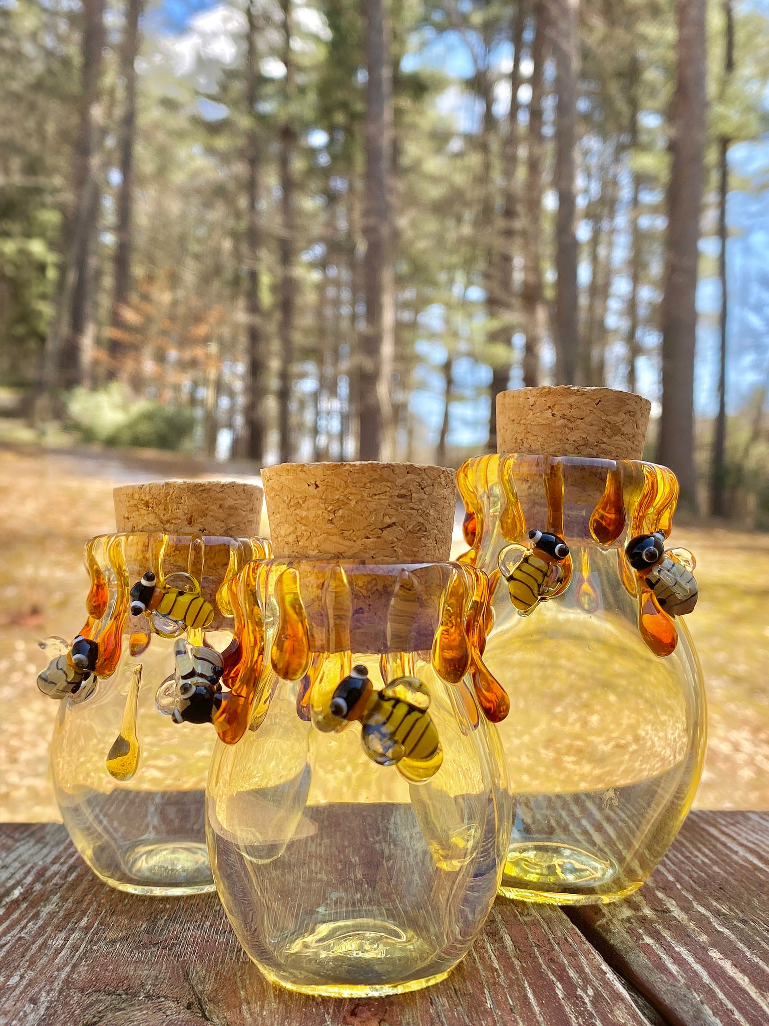 Honey Jars, Honey Pot Jars, Glass