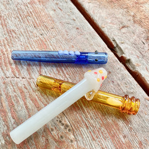 Glass one hitter/chillum, hand made one hittter/chillum, L-FS/L-MU/L-HB