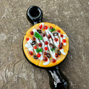 Pizza Pan glass hand pipe, HP340-PZ
