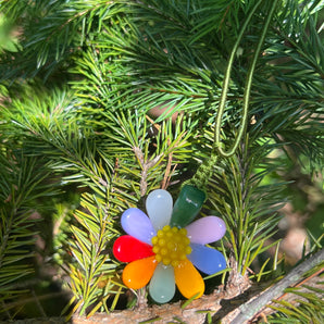 Handcrafted Glass Sunflower Pendant / Necklace