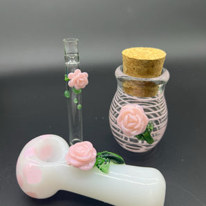 Pink Rose Pipe Set QS-RR