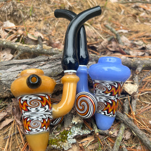 Art glass Sherlock Pipe