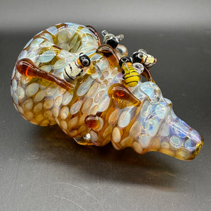 Silver fumed Honey Hive, hand made pipe HP326-B