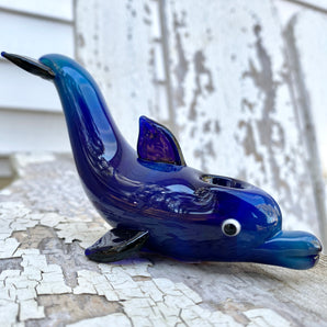 Glass Smoking Pipe Dolphin Pipe, HP201