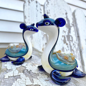 Glass Loch Ness Monster Pipe,  Hand blown pipe, HP321