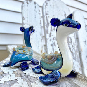 Glass Loch Ness Monster Pipe,  Hand blown pipe, HP321