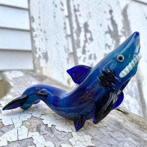 Glass Shark Pipe, Hand Blown Pipe,HP059