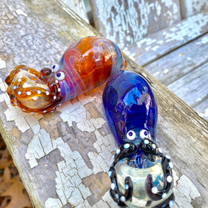 Glass Octopus Pipe, Hand Blown Pipe, HP026