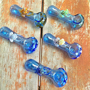 Glass frog pipe, Hand made pipe, QQ202-FR