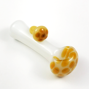 Glass Mushroom Pipe,  Hand Blown Pipe, QQ201-MU