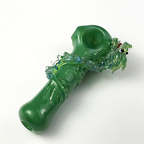 Glass Dragon Pipe, Hand Blown Pipe, QQ204-DR