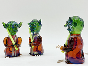 Glass Jedi Master Pipe, Hand Blown Pipe, HP317