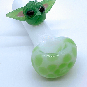 Glass Baby Jedi Pipe, Hand Blown Pipe, QQ201-BY