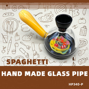 glass spaghetti pan pipe, hand made pipe, HP340-P