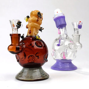 7" 14mm Drip Globe Honey Bee - ZF241-HB