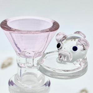 14mm pink piggy Pyrex slide