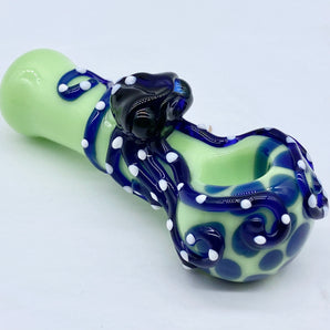 Glass Octopus Pipe, Hand Blown Pipe, QQ206-OP