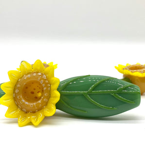 Glass Sunflower Pipe, Hand Blown Pipe, HP351-2