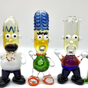 Glass Simpsons Pipe, Hand Blown Pipe, HP348