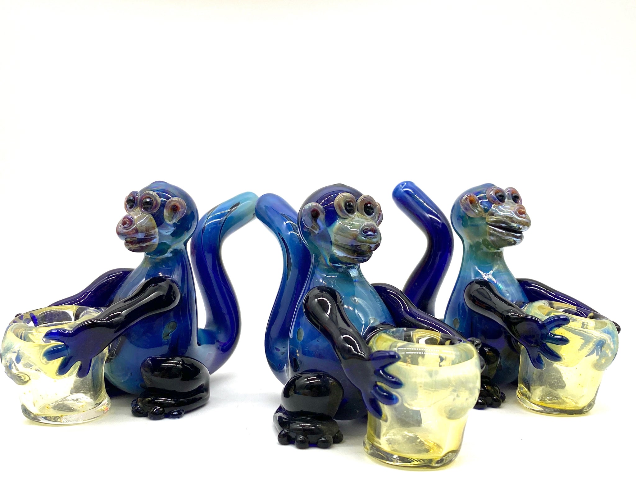 Glass Monkey Pipe, Hand Blown Pipe, HP092 – Apollo Glassworks