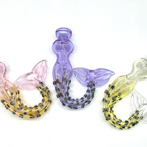 Glass Mermaid Pipe, Hand Blown Pipe, HP328