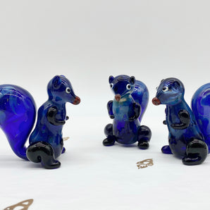 Glass Squirrel Pipe,  Hand Blown Pipe, HP047