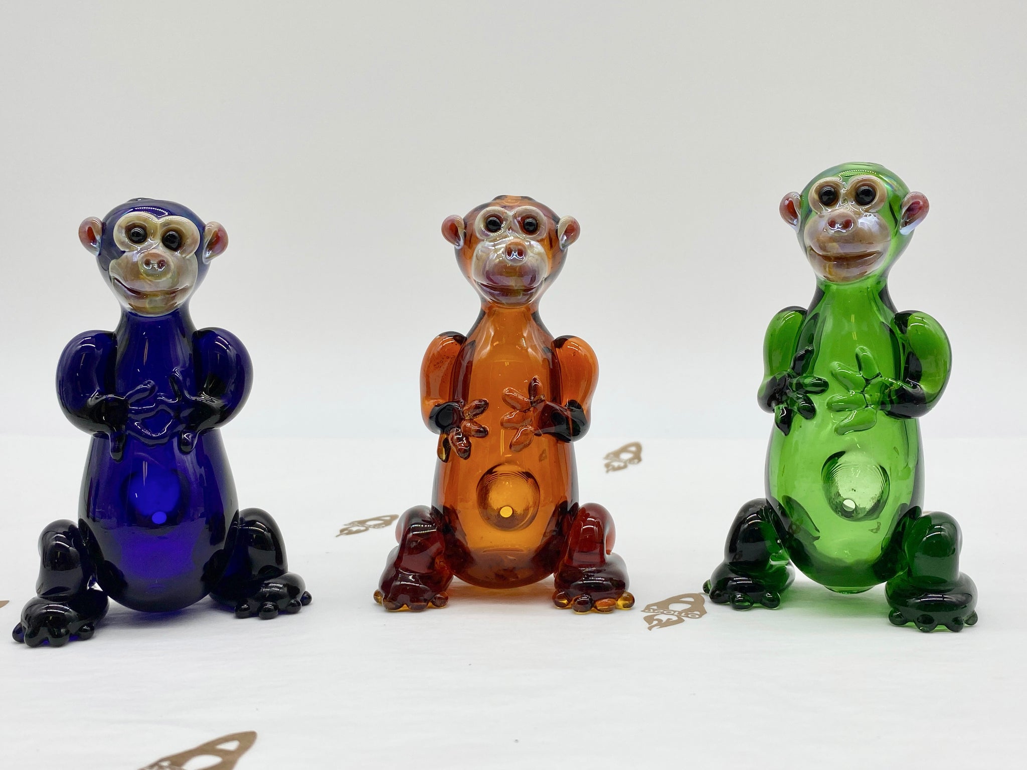 Glass Monkey Pipe, Hand Blown Pipe, HP092 – Apollo Glassworks