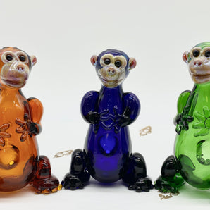 Glass Monkey Pipe, Hand Blown Pipe, HP092