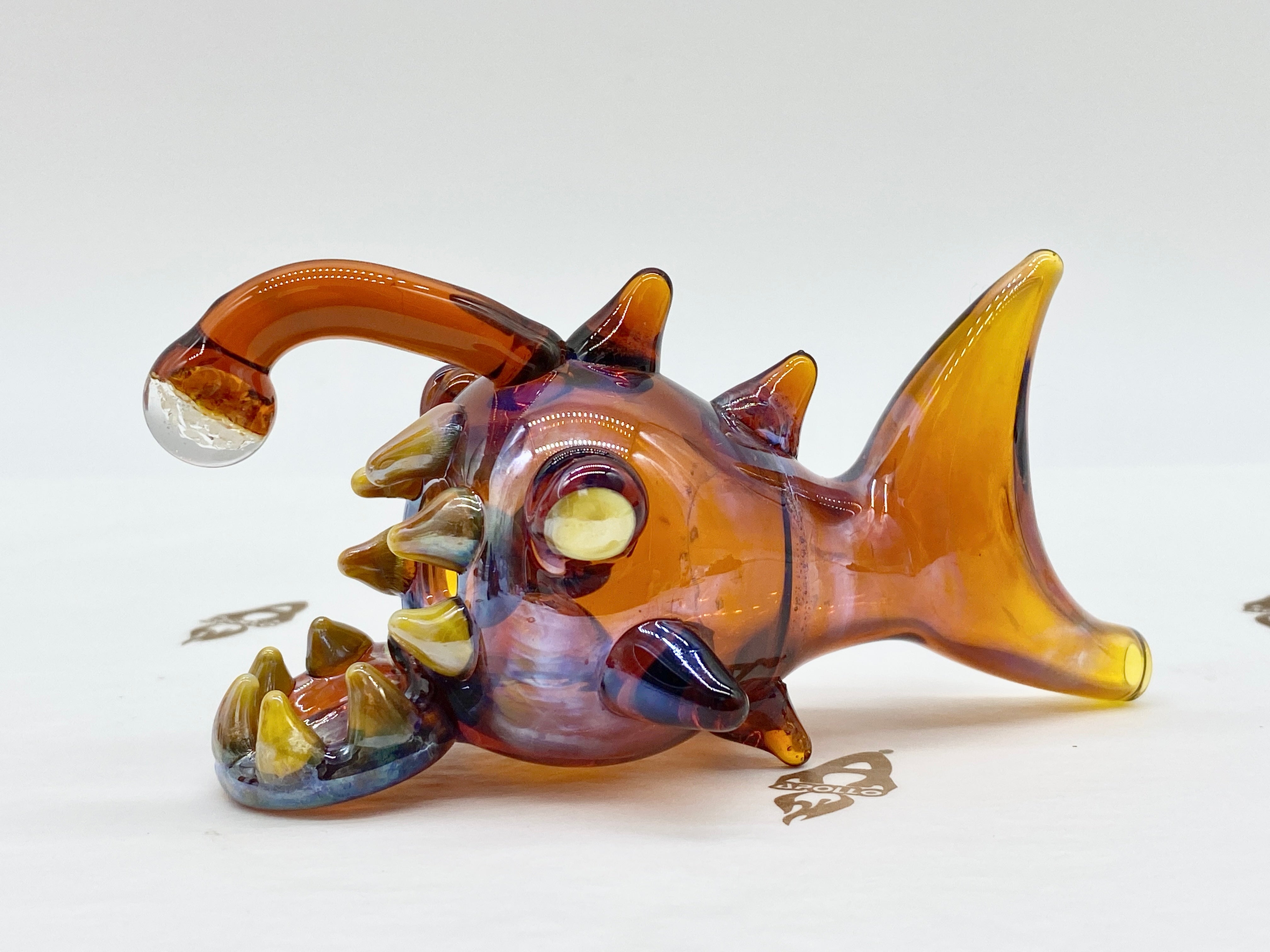 fish smoking accessories Glass Angler Fish Pipe, Hand Blown Pipe, HP329 – Apollo Glassworks