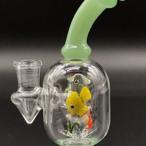 6" 14mm Mini Bubbler - Fish *ZF255-FS