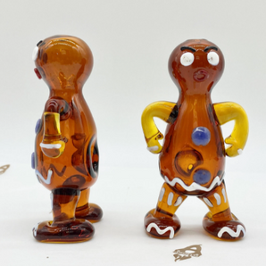 Glass Gingy Gingerbread Man Pipe, Hand Blown Pipe, HP316