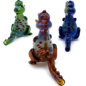 Glass Dinosaur Pipe, Hand Blown Pipe,  HP043