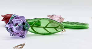 Glass Rose Pipe, Glass Smoking Pipe, Hand Blown Pipe, HP352-1/HP352-3